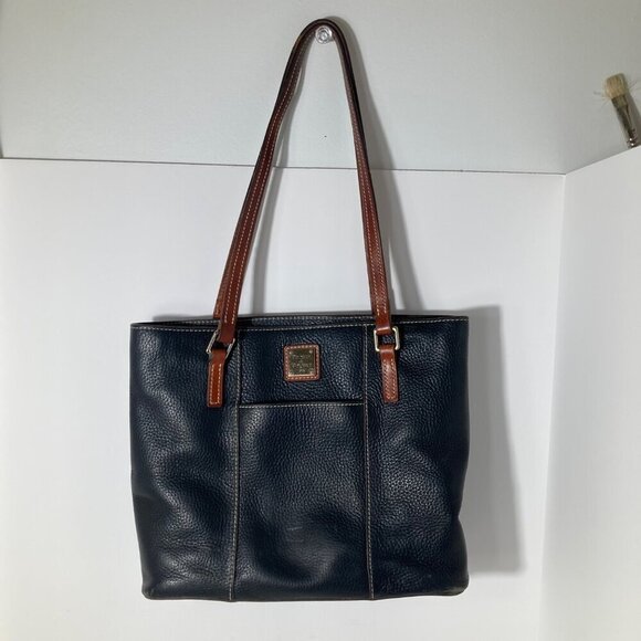 Vintage Dooney & Bourke Pebbled Leather Lexington Shoulder Bag Black 8 x 12"‎ - Picture 3 of 12